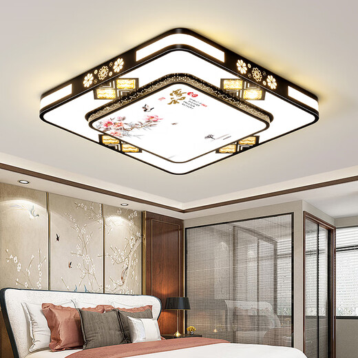 HULDRA 2025 new LED ceiling lamp room bedroom lamp living room lamp hall modern simple atmosphere Zhongshan lamp 50*50cm three-color dimming 48W*2