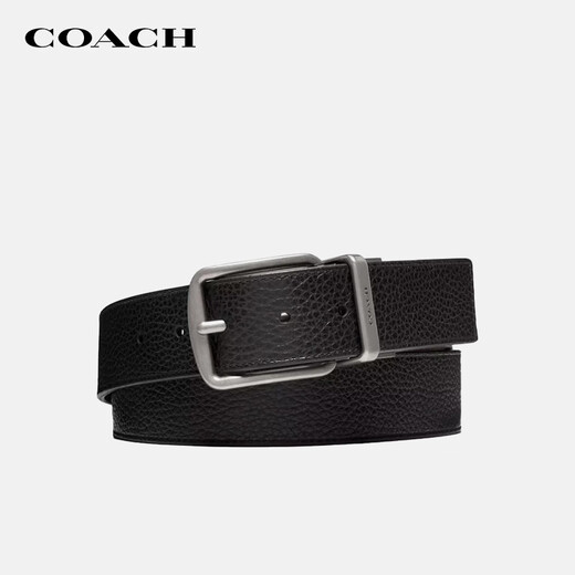 Coach [brand direct supply] Men's classic needle buckle double -sided use of wide version belt black