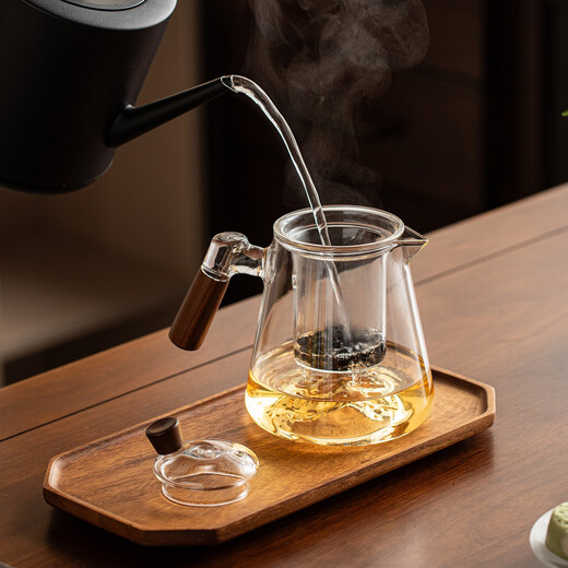 Eight Thousand Lines Teapot Tea Water Separation Glass Tea Set Office Household Large Capacity Tea Making Special Thickened Filter Tea Maker
