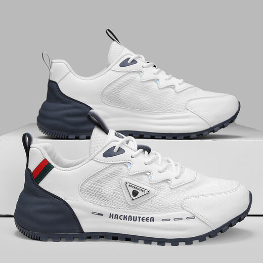 MISID High-End-Para-Schuhe für Männer Französische Musketier-Herrenschuhe für Sommer Neue Sportsportler-Para-Schuhe leichter Luxus 9928 Weiß und Blau [Doppelnetz Sommer [Standard Sportschuhe Größe 4 40