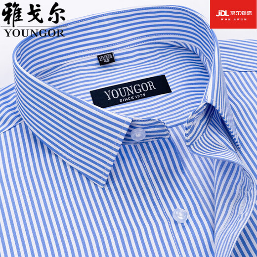 Yageor Flaggschiff offizielles Geschäft für Kurzärärmel-Hemd von Hemd Pure Cotton Business Casual Professional Anzug Anti-Falten-freies Bügel mit mittlerem Alter DX6636 43 Vorschläge [170-180jin [Jin entspricht 0,5 kg]]