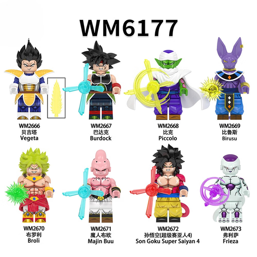 兼容乐高中国积木动漫系列七龙珠贝吉塔孙悟空布罗利拼插积木人仔 WM2694-孙悟空