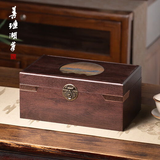 Shanlianhu Pen Qianlijiangshan Four Treasures of the Study Set High-end Gift Box Pen, Ink, Paper and Inkstone Complete Set of Brush Ink Strips and Inkstone High-end Beginner Calligraphy Personal Use Gifts Popular Products