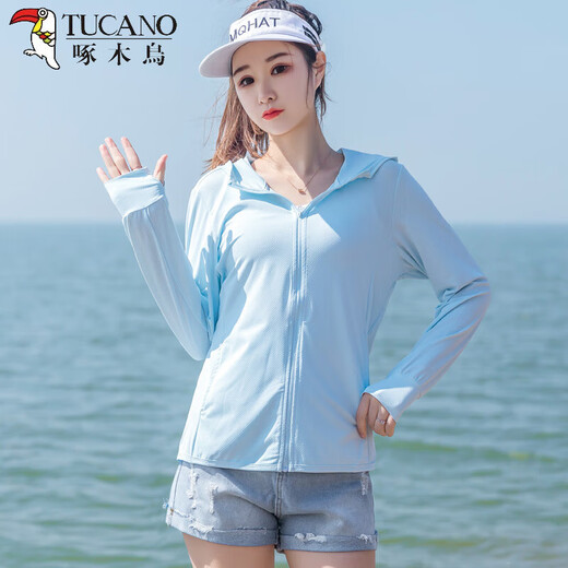 TUCANO;啄木鸟防晒衣女2025新款可外穿夏季薄款外套开衫透气防晒服百搭 玉石白薄 轻薄 S