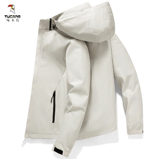 Woodpecker (Tucano) 2025 Chaqueta delgada de primavera y otoño para hombres y mujeres a prueba de viento pareja al aire libre chaqueta casual hombres gris oscuro l
