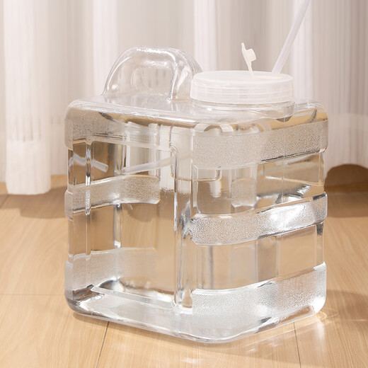 Chuanbao bucket pure empty bucket tea bar machine food grade bottled water drinking bucket tea bucket household tea table storage bucket transparent tea ceremony vertical 7.5L+ 1.3m water pipe