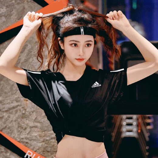 阿迪达斯 （adidas）官方舰店短袖 夏季新款跑步训练运动服梭织快干半袖上衣圆领T恤 9274-黑色梭织快干-现货速发 S 推荐85-110斤