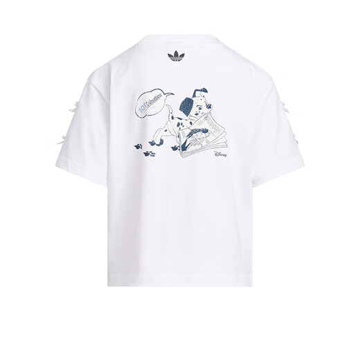 Adidas (adidas) Kinderkleidung Mädchen T-Shirt 25 Sommer 101 Spot Hundegelenksmarke-gestalteten Bogen Kinder Pure Cotton Kurzarm KG6626 KG6625 Weiß 150 (Tag 152)