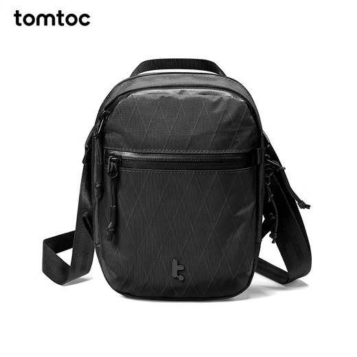 
Tomtoc high-performance crossbody bag portable travel bag for men and women lightweight waterproof small shoulder bag mobile phone bag carry-on small bag T37 Shadow Black 1.3L light travel