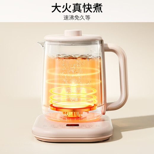 Joyoung 1.8L large-capacity health pot tea maker 316L stainless steel tea basket 800W high-power electric kettle thermal insulation flower teapot kettle K18D-WY601 (tea)