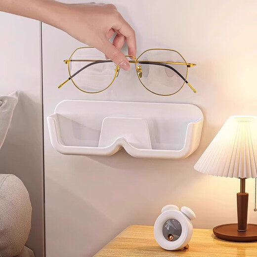 Verres de rangement de stockage mural sans coup de poing 2025 Nouvel affichage mural haut de gamme Myopie Lunettes de soleil Boîte de rangement de verres muraux de rond de rangement - Couleur transparente 1