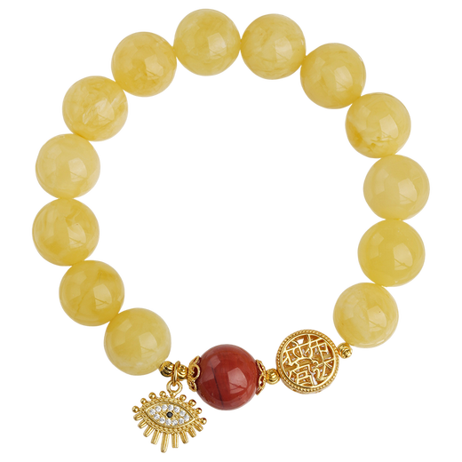 Potala Palace Beeswax Nanhong Bracelet for Men and Women 925 Silver Separated Beads Wenwanpan Play Transfer Bead Bracelet Birthday Gift for Girlfriend