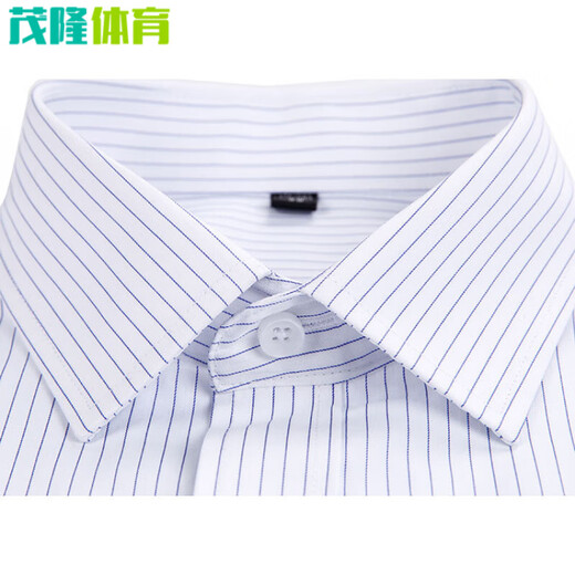 HE JIAGONG CCB Work Olde Женская формальная одежда White Foade синий вертикальный полосатый рубашка с короткими рукавами.
