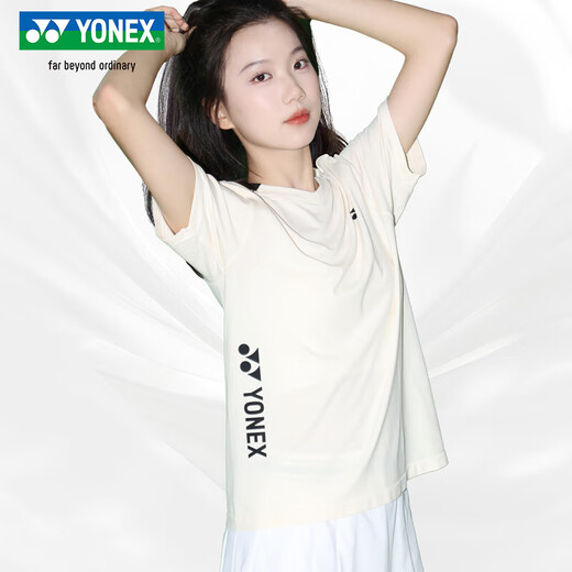 Yonex Badminton Suit Sportswear Camiseta Top Manga corta Estilo de mujer transpirable-215065bcr-IVory White L