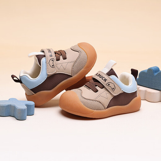 B.Duck Little Yellow Duck Children's Shoes Children's Toddler Shoes Girls Baby Sports Shoes Boys Outdoor Casual Shoes 6917 Khaki Brown 24