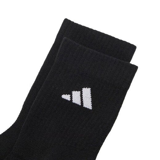 阿迪达斯 （adidas） 袜子男女袜夏季新款三双装低帮透气篮球运动训练休闲袜 JC9272/黑白灰/中筒/三双装 [S]建议鞋码:35-38/22-24cm