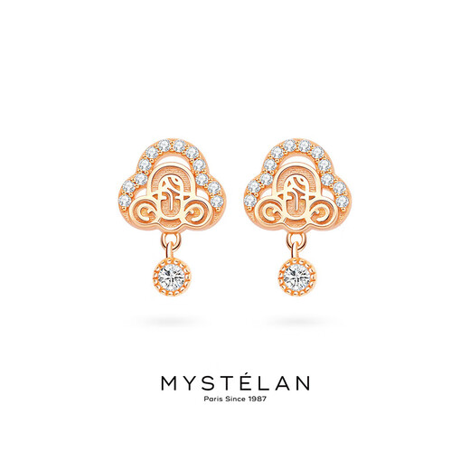 Mysterious Blue MYSTELAN1987 Classic Light Luxury Earrings Women's High-end Jewelry Birthday Gift for Girlfriend and Wife 1987 Classic C Style