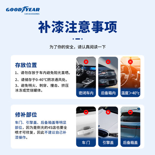Goodyear Tesla car paint touch-up pen, self-painting car paint repair artifact, wheel repair scratches, original car color adjustment, Tesla-Star Gray car paint touch-up pen set (grinding + repair)
