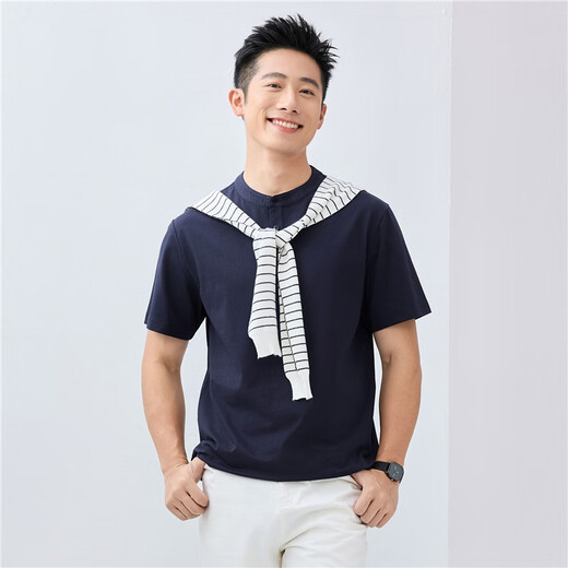 Giordano Ice Oxygen T-shirt Cool Men's Summer NOUVEAU HENRY THIRTE BLACK TECHNOLOGE HENRY COU COUPER T-shirt à manches