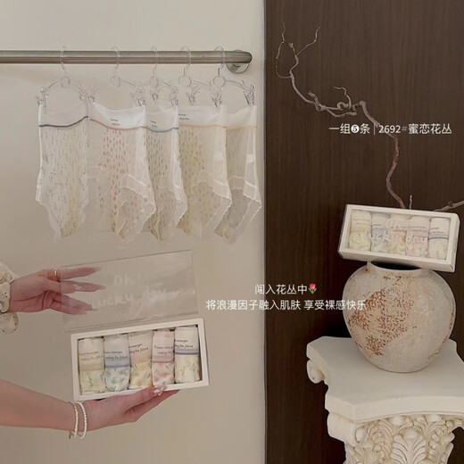 NJSKAKW hochwertige Gesichtsmaske Unterwäsche-Kollektion Leicht atmungsaktiv und spürlos bequem nackte Frauenunterwäsche 2694# Nanfa Qianjin Xiao Garden Unterwäsche One Size (80-150)
