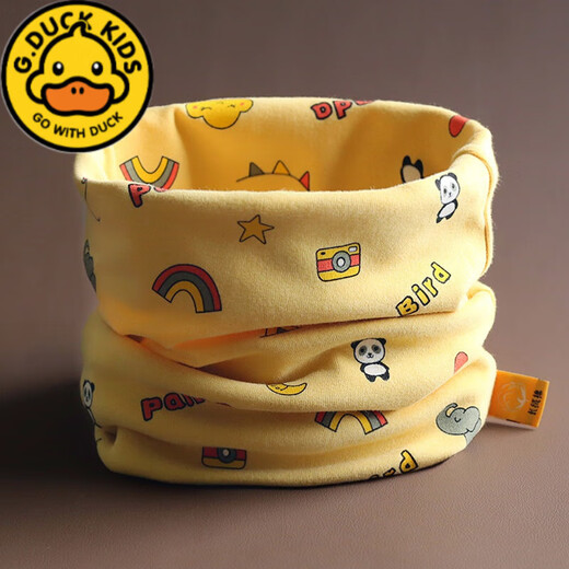 
G.DUCKKIDS Children's Autumn and Winter Scarf Class A pure cotton baby neck cover for boys and children in winter pullover baby scarf windproof and warm female KK rabbit - white 0-10 years old (buy 2 bonus 1-note bonus style)