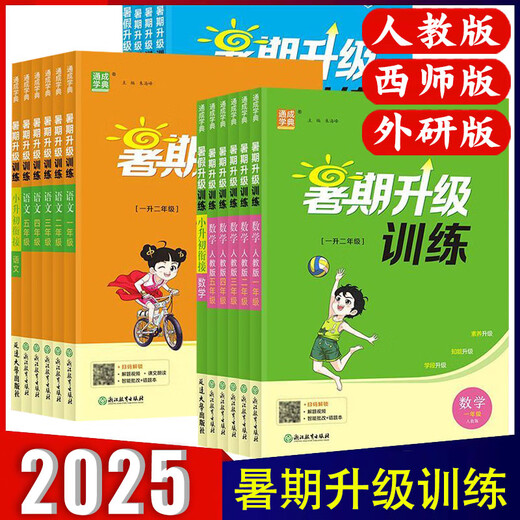 2025暑期升级训练语文数学XS西师版英语人教外研WY 一二三四五年级下册暑假作业小学12345年级暑假练习衔接教材复习预习通成学典tm 小学三年级 数学西师版