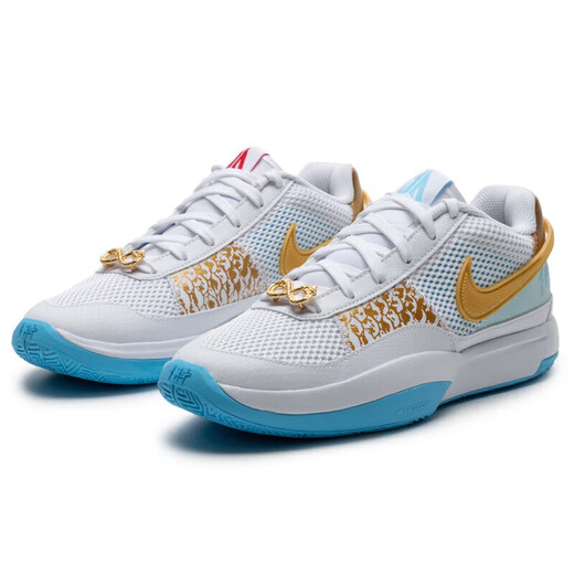 耐克（NIKE）篮球鞋男鞋夏季新款Ja 2EP莫兰特2代实战训练缓震耐磨透气运动鞋 FV1291-100白金蓝/莫兰特1代 40