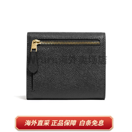 Coach (Coach) Wyn 11 modische farbige Color Casual Leder -Umschlag Kupplung Münzbrieftasche Women's Black Basic Pack (Bag + Dust Bag)