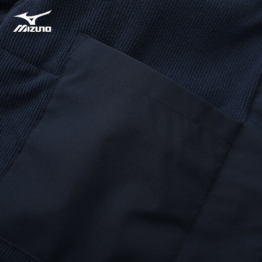 Mizuno outdoor jacket men's autumn and winter fleece jacket windproof hooded solid color warm jacket black (fleece style) 4XL