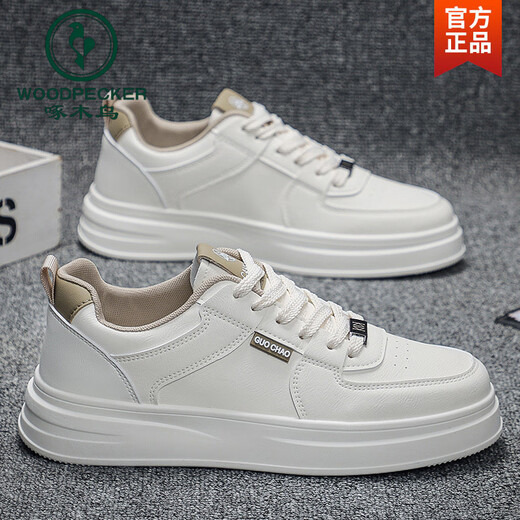 Holzspecker weiße Schuhe Herren Sommer atmungsaktiv trendy lässige und vielseitige Herrenschuhe 2025 Neue weiße Sportbrettschuhe Student Trendy Shoes White Grey 16813 [ausgewähltes Modell] 39 Standardcode