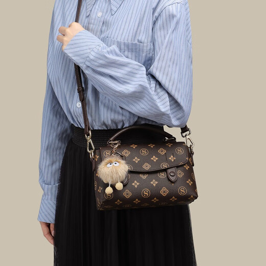 AnySmic luxury goods 2025 new four-season Cambridge bag fashion women's bag trendy high-end bags single-shoulder handbags coffee color