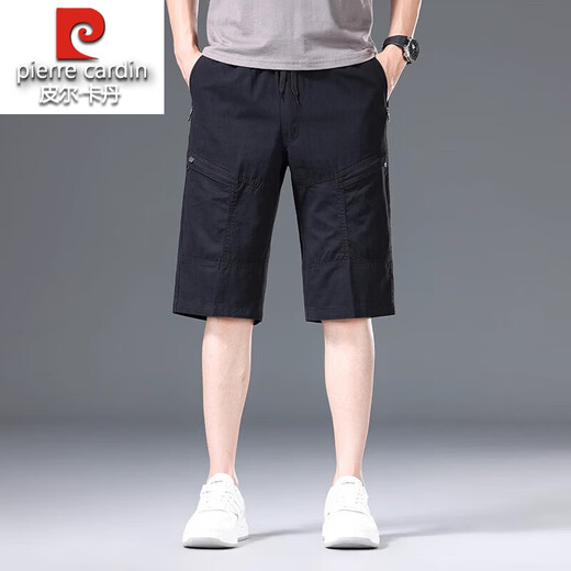 Pier Cardin Pure Cotton Tool Shorts Summer para hombres Nuevos pantalones rectos de los pantalones de los deportes informales de los deportes casuales Men 9859 Militar Green L [100-120Jin [Jin equivale a 0.5 kg]]]