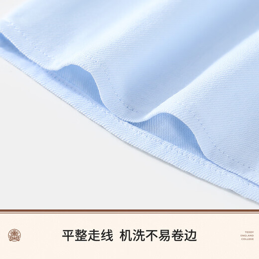 Classic Teddy classic Teddy girls' shirt children's long-sleeved shirt children's clothing spring pure cotton all-match top light blue 140