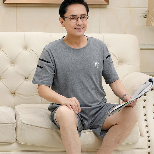 ROLISE罗丽丝品质老年睡衣短袖短裤棉薄款两件套可外穿 NJR-HDE9922 L 【柔软亲肤，舒适棉】