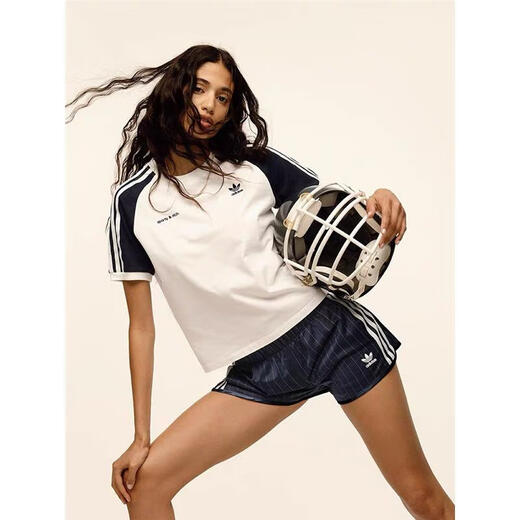 阿迪达斯 （adidas）三叶草2025夏季新款休闲透气SPORTY RICH运动短袖JI9274 JL9275 JI9275  XL