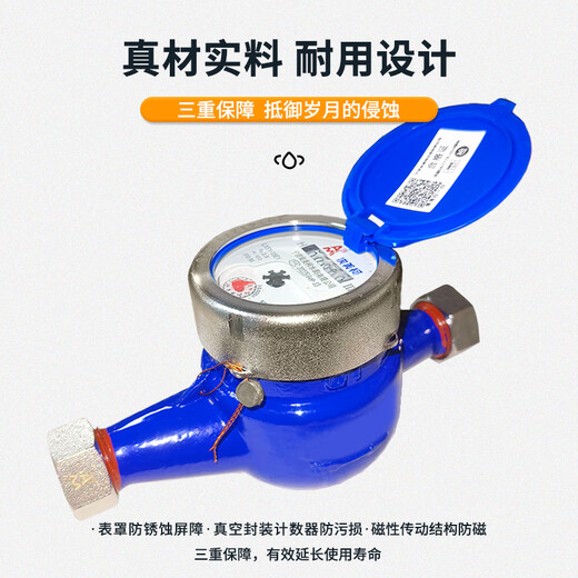 AM Amico stainless steel cover steel liquid seal cold water meter tap water meter rotary wing national standard DN15/4 points