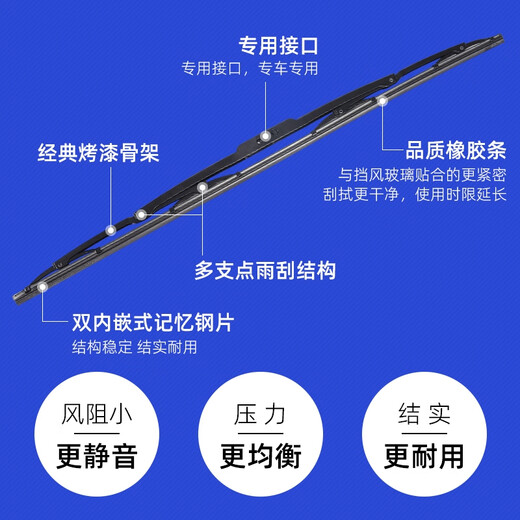 Yusenyi convient à Pékin Hyundai Langdong Wiper Original Factory Yuedong Ruina IX35 Elantra Bone Wiper Tablet IX3524 + 1617 modèle Front en U