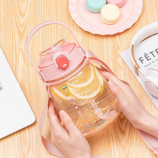 
Shantou Lincun Water Cup Women's Large Capacity Summer Style Straw Cup High Temperature Resistant Big Belly Cup Special Water Kettle Plastic Cup ZKBHSL-12159 Transparent 400ml-Strip Style