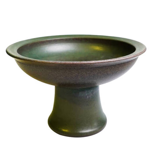 Yonghuan nimmt die beleidigten alten antiken alten hochbeinigen Vase alte Gegenstände neuer chinesischer Teeraum Ornamente Literati Blumenarrangement Utensil japanischer Stil Emerald Green Nummer 1278 einsame Blumenutensilien Medium