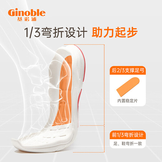 基诺浦（ginoble）儿童学步鞋春秋款软底1-5岁宝宝机能鞋 男女童鞋GW1289A/GW1290A 水嫩蓝/粉色 27 170mm 适合脚长166-175mm