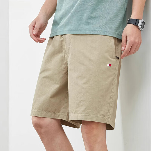 Tommy Bull (Tommybull) Tommy Tommy Sommer Pure Cotton Five Cut Shorts Casual und All-Match Lose Beach Hosen Herren trendy 9224 Dunkelgrau + 9215 Blau M (vorgeschlagen 100-120 Jin [Jin gleich 0,5 kg]))