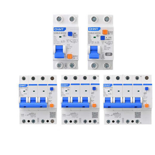 Chint leakage protector 2P 20A NXBLE-63YH series small household circuit breaker household narrow body main switch air switch air switch with leakage protection 30mA 4.5kA