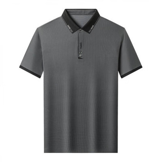 
Lilang 2025 new Lilang men's short-sleeved T-shirt summer ice silk lapel top middle-aged business casual POLO shirt brown 13573 M 165