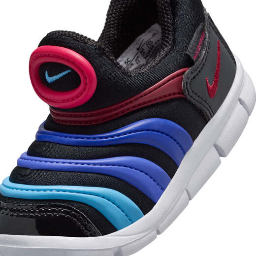 Nike caterpillar baby lightweight soft-soled sports shoes for boys and girls in winter, easy to put on and take off, NIKE 343938 031 black/team red/university blue/light grass pink 25