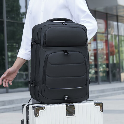 Nueva mochila de gran capacidad para la mochila de negocios masculinos expansión multifuncional bolsa de viajes bolsas de computadora al estudiante bolso de computadora en negros