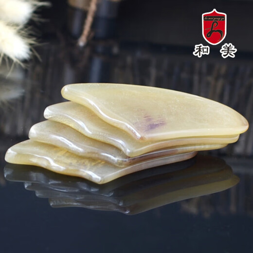 刮痧板全身通用脸部按摩器加厚天然牛角刮 6227#方形刮片厚约7mm-长宽尺寸约：11.3