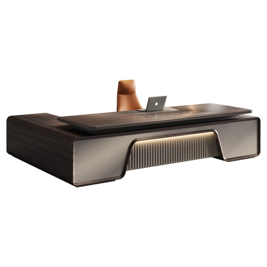 Aosenming boss desk desk light luxury chairman executive desk high-end leadership office furniture president desk workbench 2.4 meters double cabinet boss desk