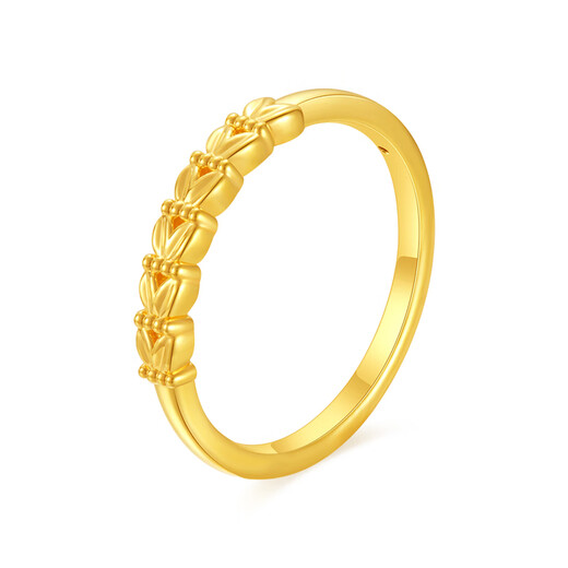 Water shell gold pure gold 999 pure gold wheat ear ring gold ring birthday gift for elders for parents pure gold wheat ear ring 12 rings gold weight about 1 gram + more refund less compensation