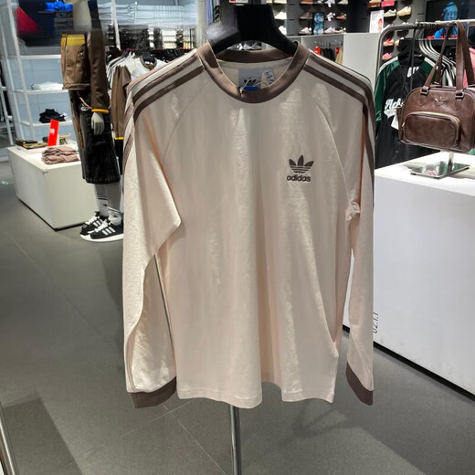 阿迪达斯 （adidas）三叶草Adicolor三条纹男子运动休闲长袖T恤IA4879 IA4877 IA4879白色 S _175_92A