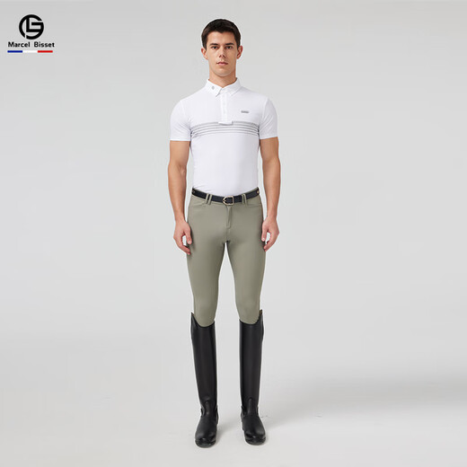 Marcel Bisset Spring y verano Menigrando a caballo para hombres Semi-Silicone Semi-Silicone sin deslizamiento Niños transpirables Barrios ecuestres para hombres 627/012/681 A-Gray (tecnología de piel de hielo, frescura de larga duración) 34 (2 pies 7)